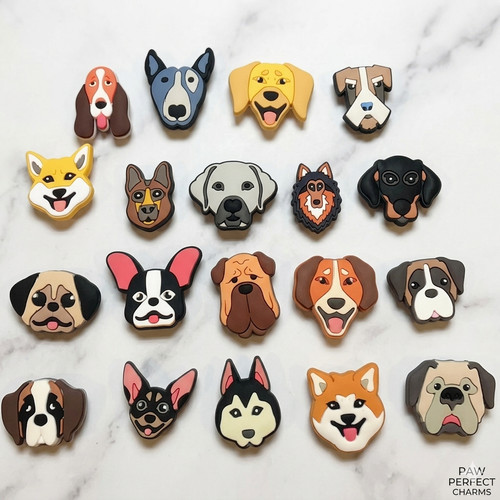 Dog croc charms pug collie - -,