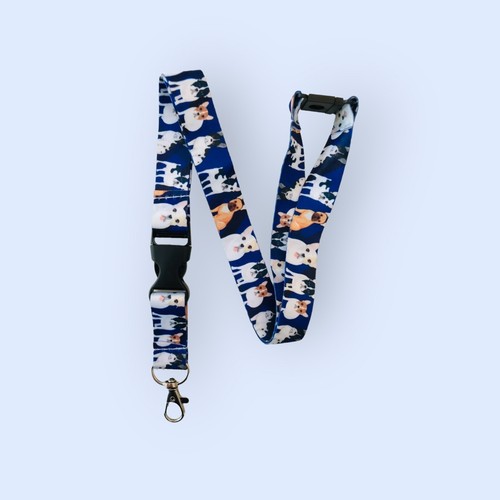 20mm dog print lanyard - dog,