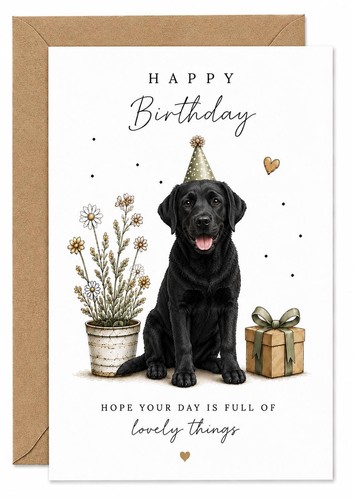 Labrador birthday card - labrador,