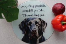Black Labrador Humorous Glass