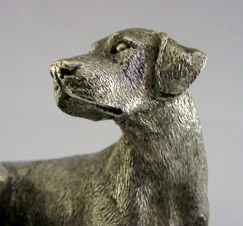Large sterling silver labrador - large,