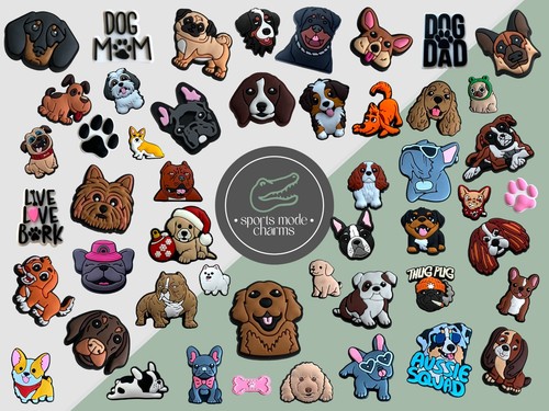 Dogs charms for shoes - dogs, clogs